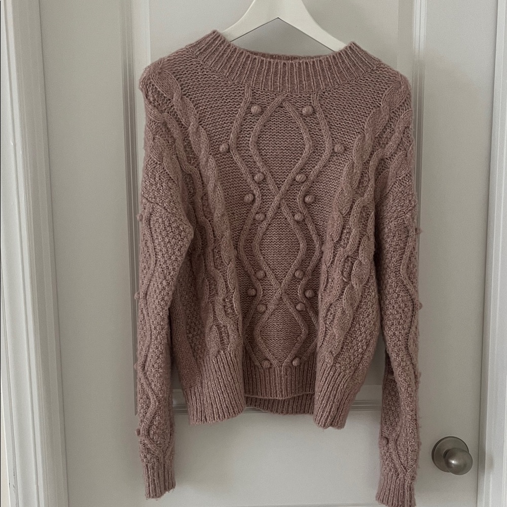 Heartloom Cable Knit Sweater - Mauve